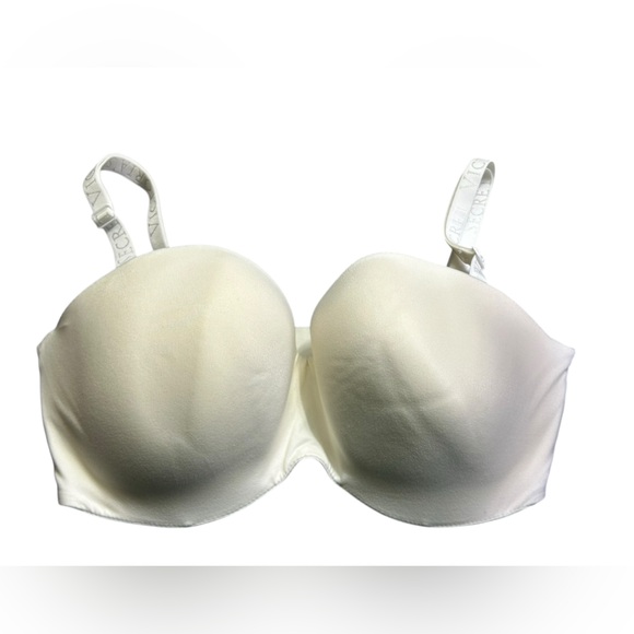 VICTORIA’S SECRET white underwire strapless padded push up bra size 34DDD - Picture 1 of 3